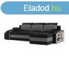Monviso kinyithat sarokkanap polccal s 2 db puffal, unive