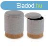 Sztszedhet puff Versa Szrke Bambusz Fa MDF 36 x 44 x 36 c