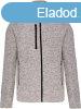 Frfi poliszter cipzras dzseki, Kariban KA9106, Light Grey