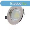 LED spotlmpa, 20W, COB, inox, kerek, semleges fehr fny
