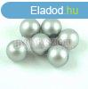 Cseh prselt goly - Matte Pearl Silver - 12mm