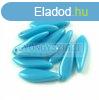 Lndzsa (szirom) cseh prselt veggyngy - Turquoise Blue Lu