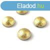 Cseh veg kaboson - Crystal Etched Half Amber - 10mm