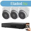 Hikvision 3 dome biztonsgi kamers IP kamera rendszer 2MP F