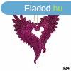 Karcsonyfagmb Angyal szrnyak Fukszia Manyag Glitter 12 x