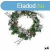 Adventi koszor Zld Ezst szn 60 x 13 x 60 cm (4 egysg) 