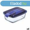 Hermetikus ebddoboz Luminarc Easy Box Kk veg (6 egysg) (