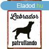 Tbla Magnet & Steel Cuidado Labrador Patrullando 14,8 x