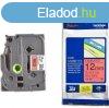 Feliratozgp szalag, 12mm x 8m, BROTHER, piros-fekete (TZE-