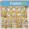 Fa oktat puzzle ? Formk, trgyak s szmok vegyesen (50 db