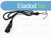 Hrom plus szgletes dugs tlt vezetk 60cm - elektromos