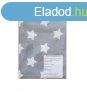 Flanel pelenka mints 75x75cm - Szrke/Fehr Csillag
