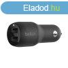 Belkin BoostCharge Dual USB-A Car Charger 24W Black