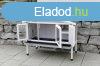 4-Season Superior kisllat karm, szrke/fehr, 130x66x110 c