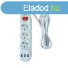 Heinz hosszabbt 3 hlzati eloszt 3 USB csatlakoz