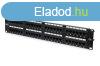 DIGITUS Patch Panel 19inch 48Port 2U Cat6 unshielded black R