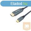 Equip Kbel - 133416 (USB-C to HDMI, apa/apa, 4K/60Hz, alumi