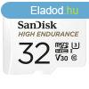 SanDisk MICRO SDHC krtya HIGH ENDURANCE 32GB,100 MB/S,C10,U
