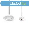 Nedis CEGL11040WT30 tp kbel IEC-320-C7, 2 x 0.75 mm, hossz