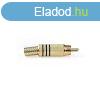 Nedis CAGP24900BK RCA csatlakoz, 10 db, Egyenes, Aranyozott