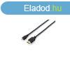 Equip Kbel - 119309 (HDMI1.4 - MicroHDMI kbel, apa/apa, 1m
