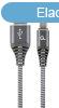 Gembird CC-USB2B-AMCM-1M-WB2 Premium cotton braided Type-C U