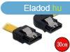 DeLock SATA right/straight metal yellow kbel 30cm