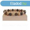 Fstkvarc, bronzit, arany aura kvarc karkt Swarovski gyng