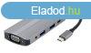 Gembird A-CM-COMBO8-02 USB Type-C 8-in-1 Multi-Port Adapter 