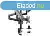 EQuip 17"-27" Triple Monitor Desk Mount Bracket Bl