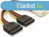 DeLock Cable Power SATA HDD 2x > 4pin male 0,15m
