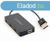 Gembird 4-portos USB2.0 hub fekete