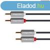 RCA kbel 2 x RCA dug - 2 x RCA dug 1,0 m BASIC K & M