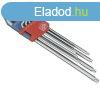 EXTOL PREMIUM torx kulcs klt. 9db, extra hossz; T10-T50, ho