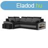 Elgon kinyithat sarokkanap polccal s 2 db puffal, norml 