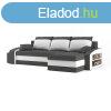 Monviso kinyithat sarokkanap polccal s 2 db puffal, unive