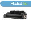 Monviso kanapgy polccal s 2 db puffal, norml szvet, hab