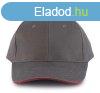 KP011 hat paneles Baseball sapka K-UP, Slate Grey/Red-U
