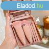 5 Darab Hordozhat Mini Smink Ecset Kszlet Tkrrel s Tokk