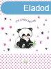 Babastar merev pelenkz lap 50*80 cm - rzsaszn panda