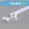 LED szalaghoz alumnium profil 17,4*7*12,4mm - 2m - fehr