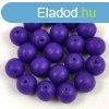 Cseh prselt goly gyngy - White Opal Matt Dark Purple - 6m