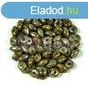 Superduo cseh prselt ktlyuk gyngy - 2.5x5mm - chalk copp