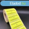 70x40mm fluo CITROM - SZLLTLEVL A CSOMAGBAN! (1.000db/40