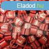 Mretjelz vllfra PIROS kocka - SALE (fnyes ezst felirat