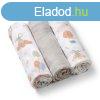 BabyOno Textilpelenka, sznes, 3 db, bambusz, vilgosszrke,