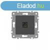 Fekete RJ45 Cat.5e UTP aljzat