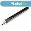 DIGITUS 1U rack alumnium 8 schuko dugaljas hlzati eloszt