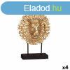 Dekoratv Figura Oroszln Fekete Aranysrga 28 x 38,5 x 11,5