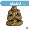 Dekoratv Figura Yoga Gorilla Aranysrga 16 x 27,5 x 22 cm (